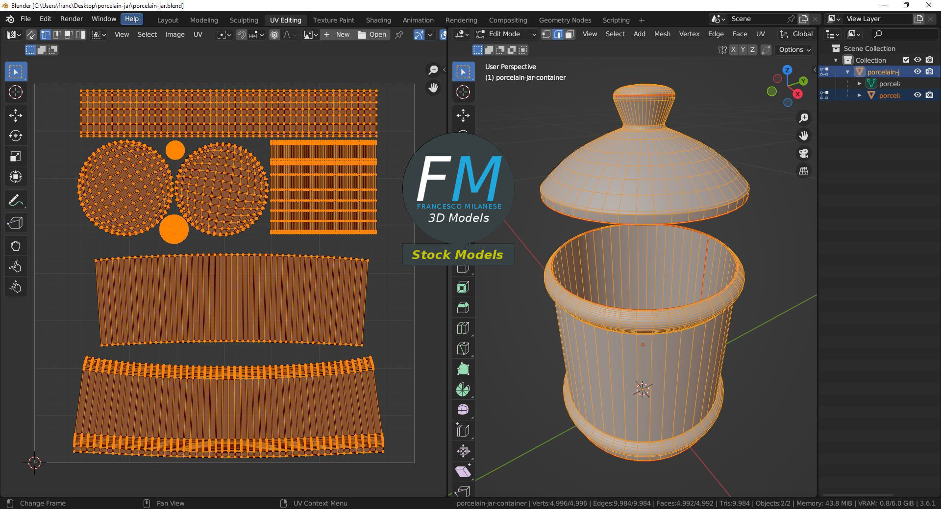 Porcelain jar 3D model_10