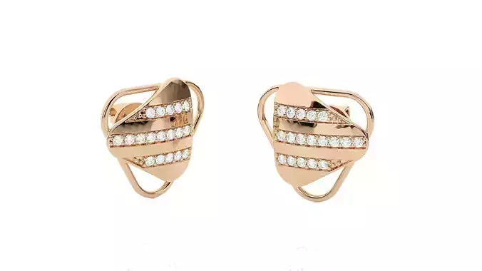 Light wt Women Diamond Earrings 