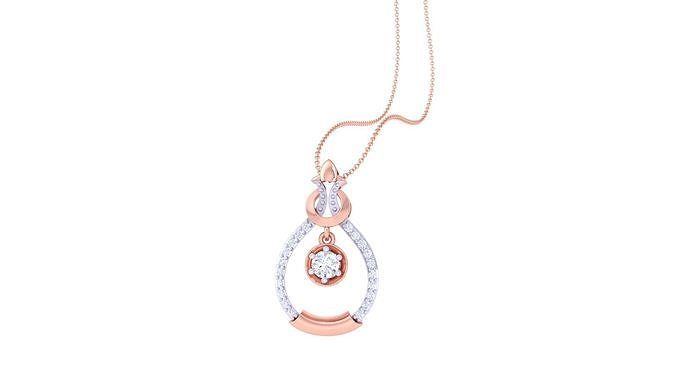 Hanging Solitaire Diamond High Jewelry Pendant Necklace 3dm stl 3D print model