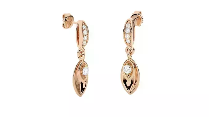 Light wt Women Diamond Earrings 