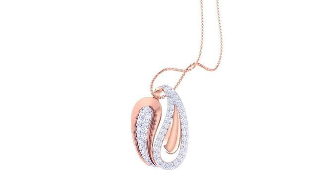 Fused High Jewelry Pendant Necklace 3dm stl 3mf obj glb render 3D print model