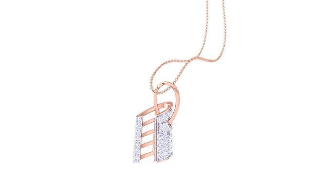 Clip High Jewelry Pendant Necklace 3dm stl 3mf obj glb render 3D print model