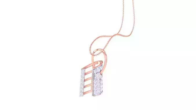 Clip High Jewelry Pendant Necklace 3dm stl 3mf obj glb render 3D print model
