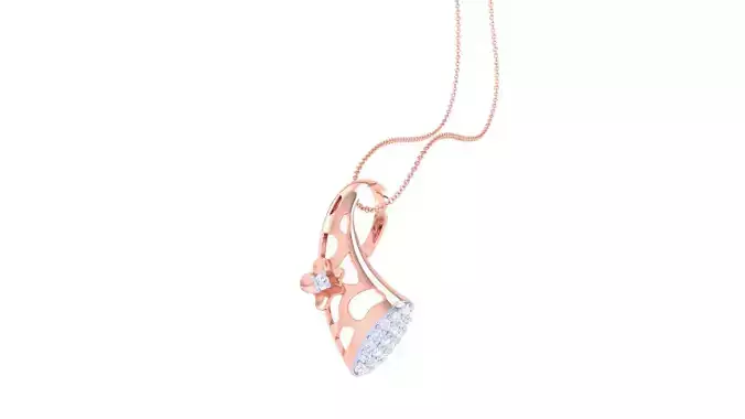 Wire Mesh High Jewelry Pendant Necklace 3dm stl 3mf obj glb 