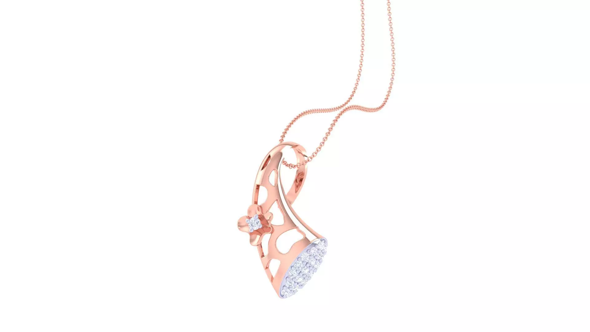 Wire Mesh High Jewelry Pendant Necklace 3dm stl 3mf obj glb  3D print model_0