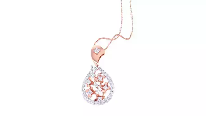 Flowers High Jewelry Pendant Necklace 3dm stl 3mf obj glb render 3D print model