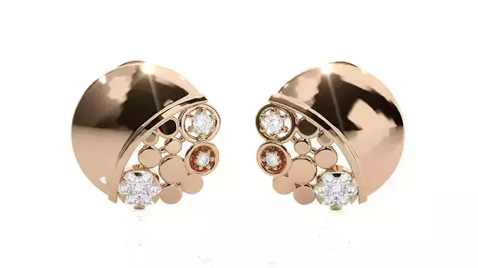 Light wt Women Diamond Earrings 