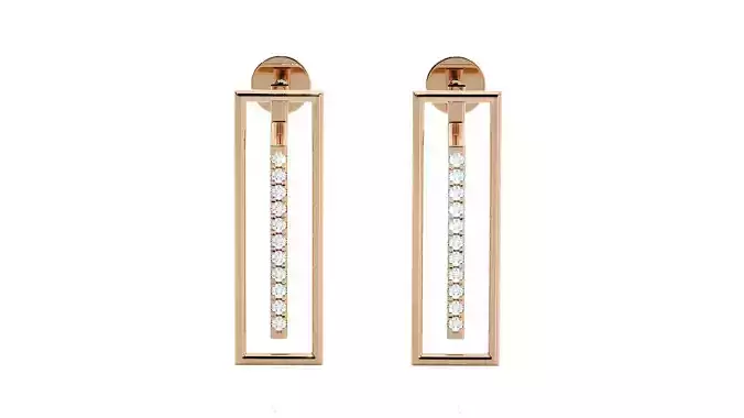 Light wight diamond earrings 3D print model