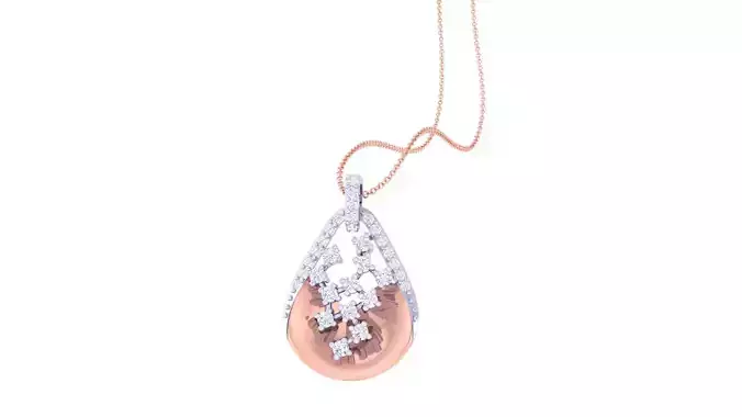 High Jewelry Pendant Necklace 3dm stl 3mf obj glb render