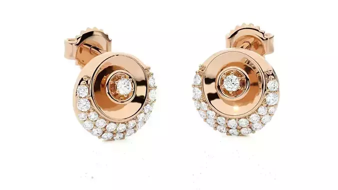 Light wt Women Diamond Earrings  3D print model
