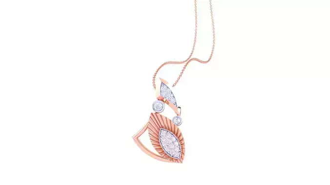 Feather High Jewelry Pendant Necklace 3dm stl 3mf obj glb render 3D print model
