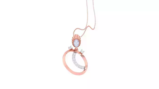 High Jewelry Pendant Necklace 3dm stl 3mf obj glb render