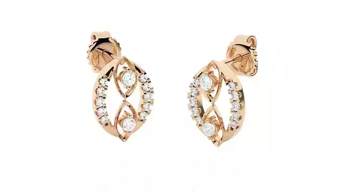 Light wt Women Diamond Earrings  3D print model