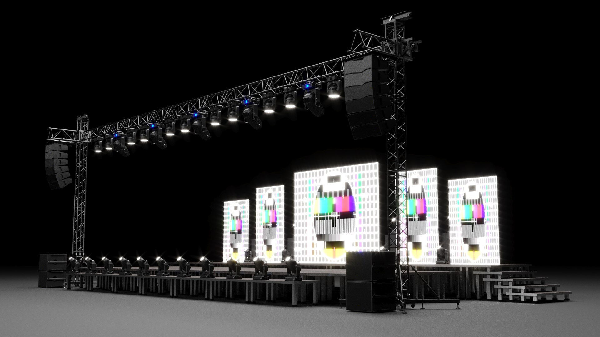 Stage Set Design  3D model_3