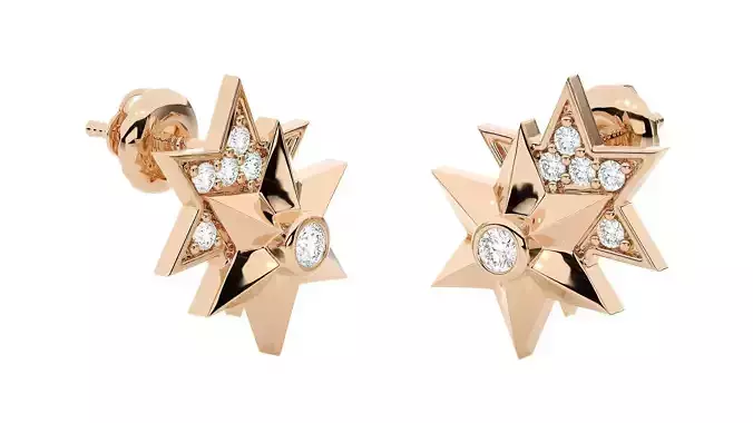 Light wt Women Diamond Earrings 