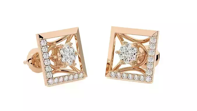 Light wt Women Diamond Earrings 