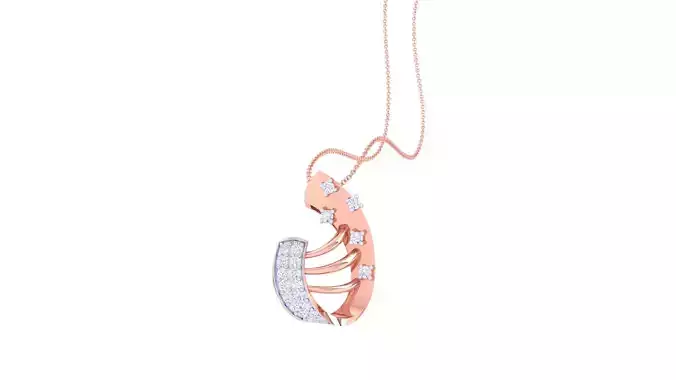 High Jewelry Pendant Necklace 3dm stl 3mf obj glb render