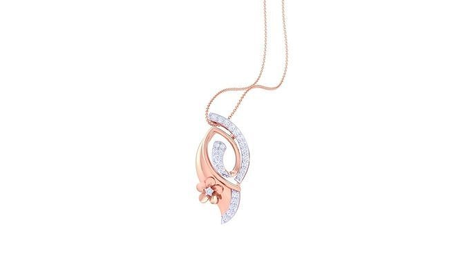 Flower Light wt Pendant Necklace 3dm stl 3mf obj glb render 3D print model