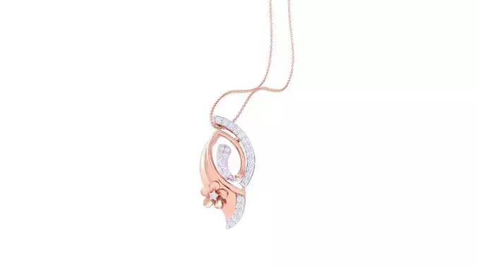 Flower Light wt Pendant Necklace 3dm stl 3mf obj glb render 3D print model