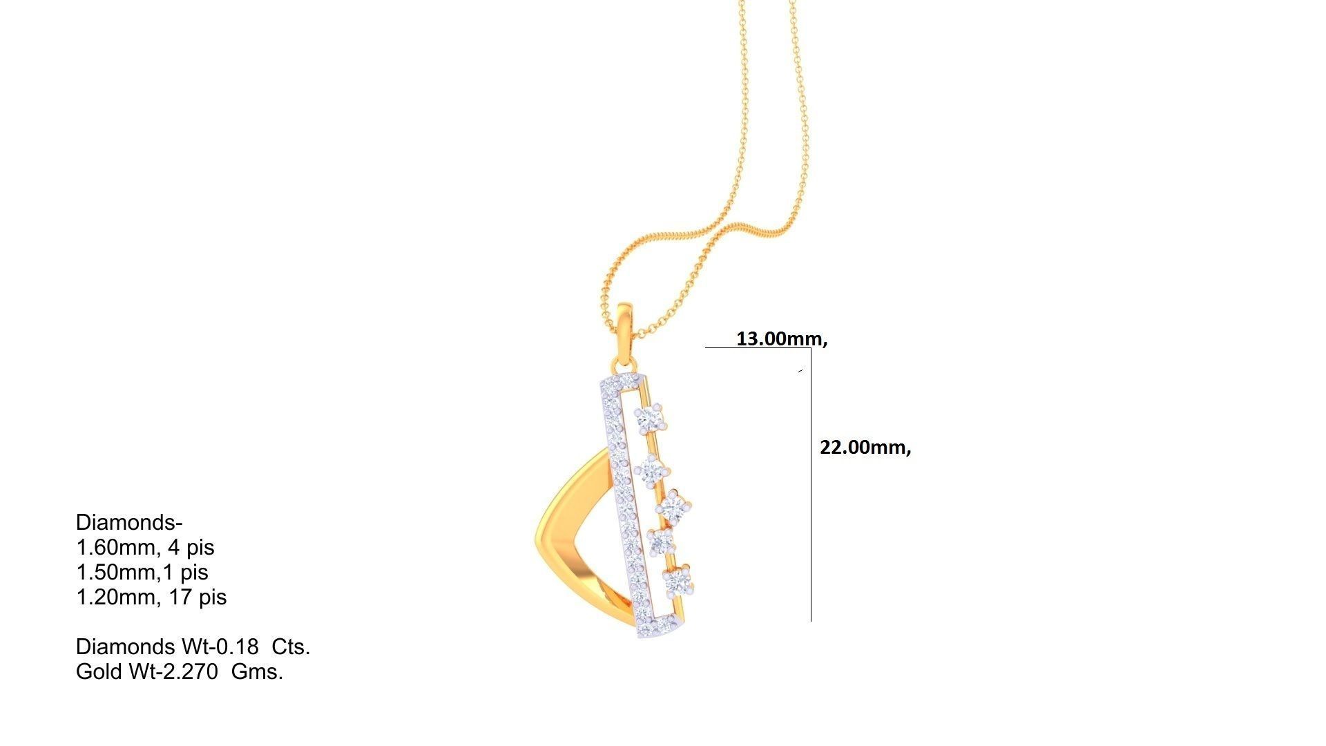 High Jewelry Pendant Necklace 3dm stl 3mf obj glb render 3D print model_1