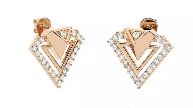Light wt Women Diamond Earrings 