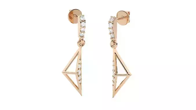 Light wt Women Diamond Earrings 