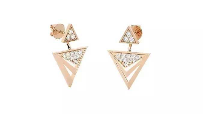 Light wt Women Diamond Earrings 