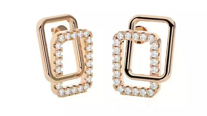 Light wt Women Diamond Earrings 