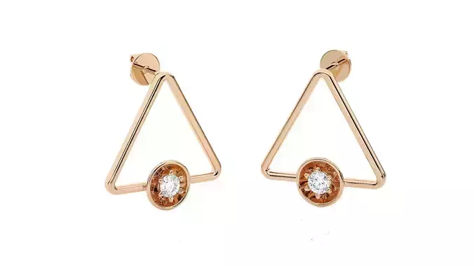 Light wt Women Diamond Earrings 