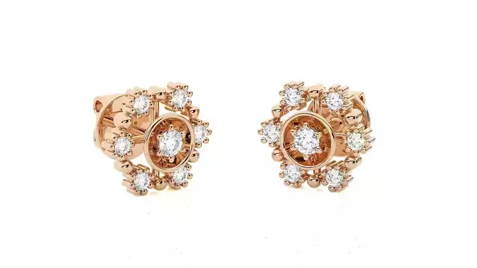 Light wt Women Diamond Earrings 
