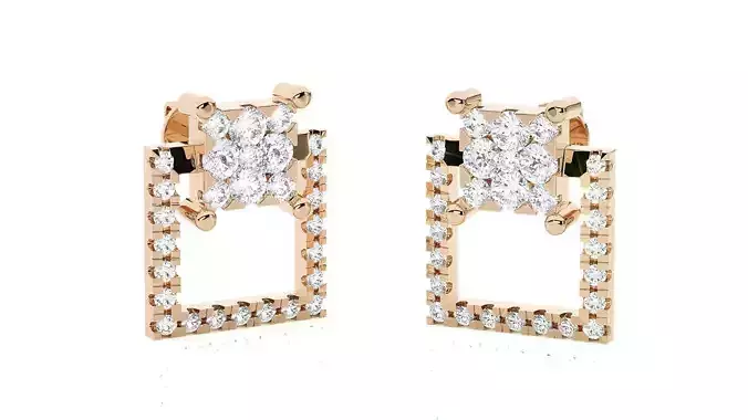Light wt Women Diamond Earrings 