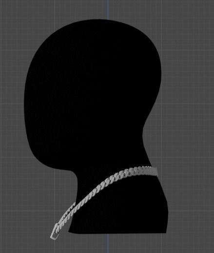 Elegance and sophistication combine in this Cuban Chain Low-poly 3D model_1