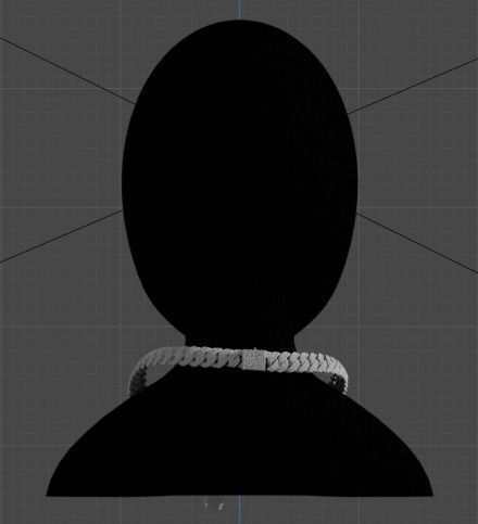 Elegance and sophistication combine in this Cuban Chain Low-poly 3D model_2