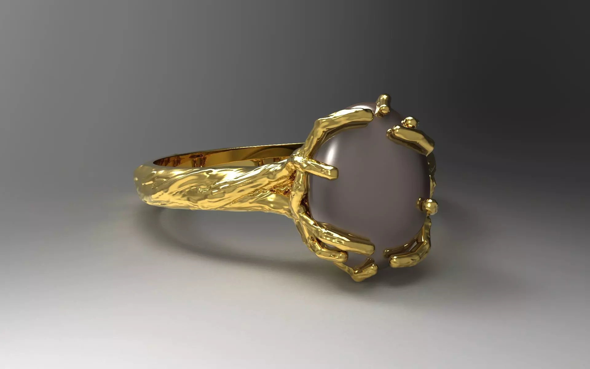 Ring in the form of roots 3D print model