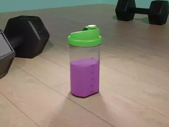Protein Shaker Bottle Green Post Workout