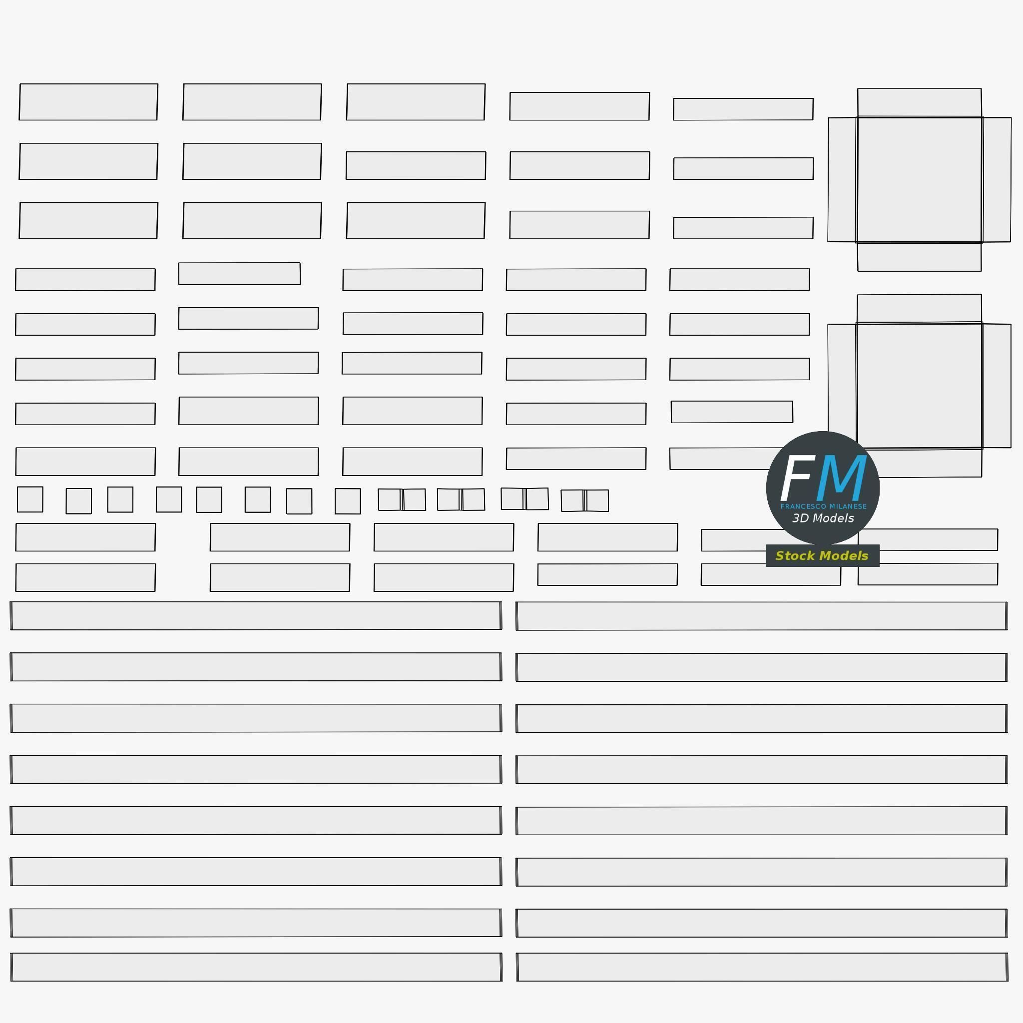 Wooden high stool 3D model_11