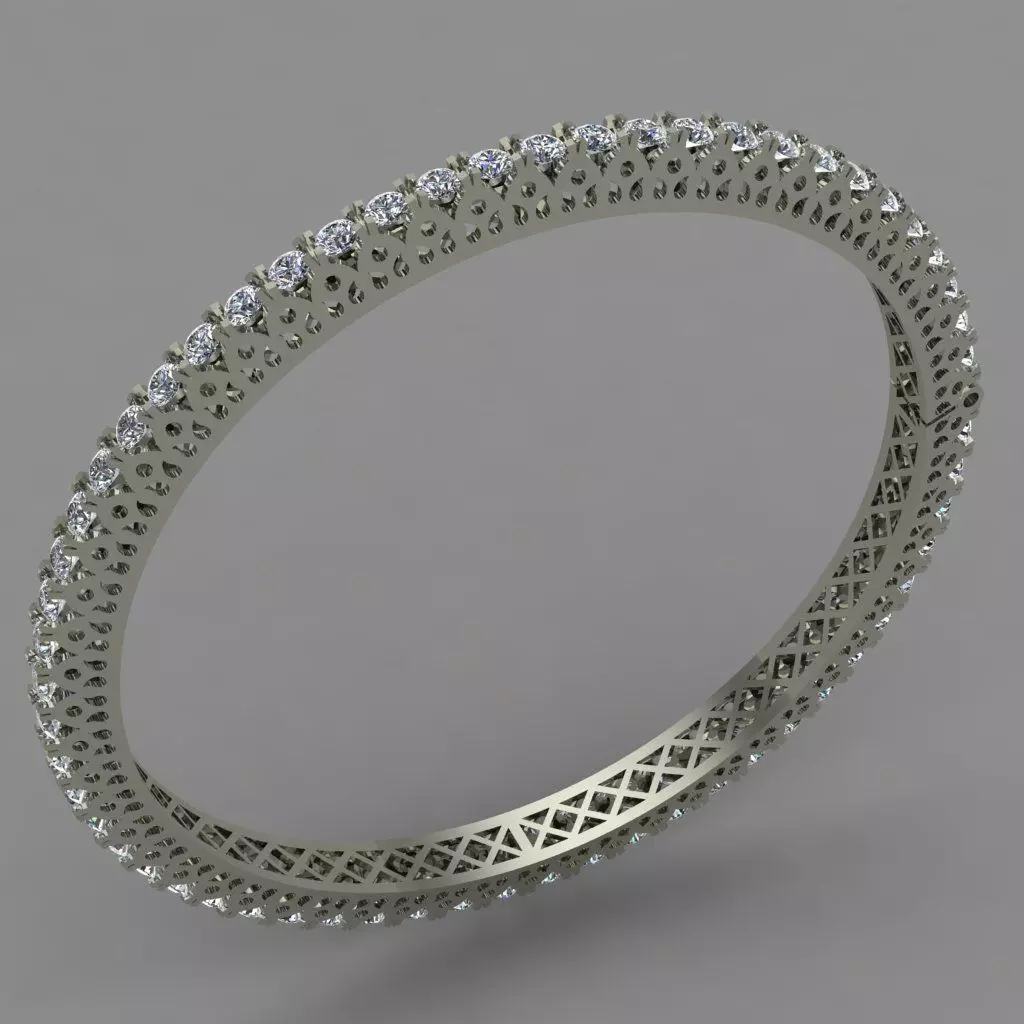 Diamond Bangle 3D Print Model 3D model 3D printable | CGTrader