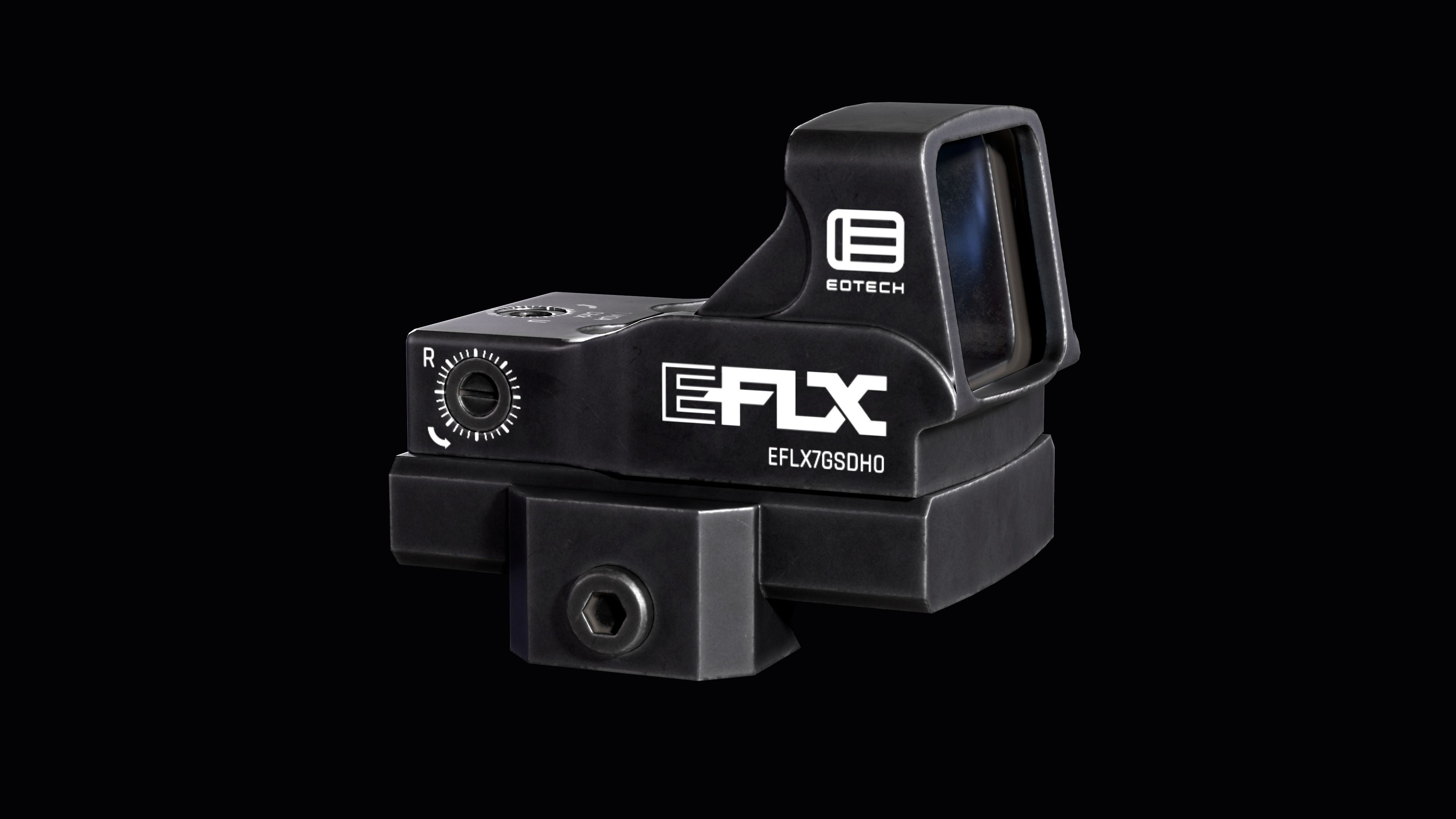 EOTECH EFLX Red Dot Sight Low-poly 3D model_10