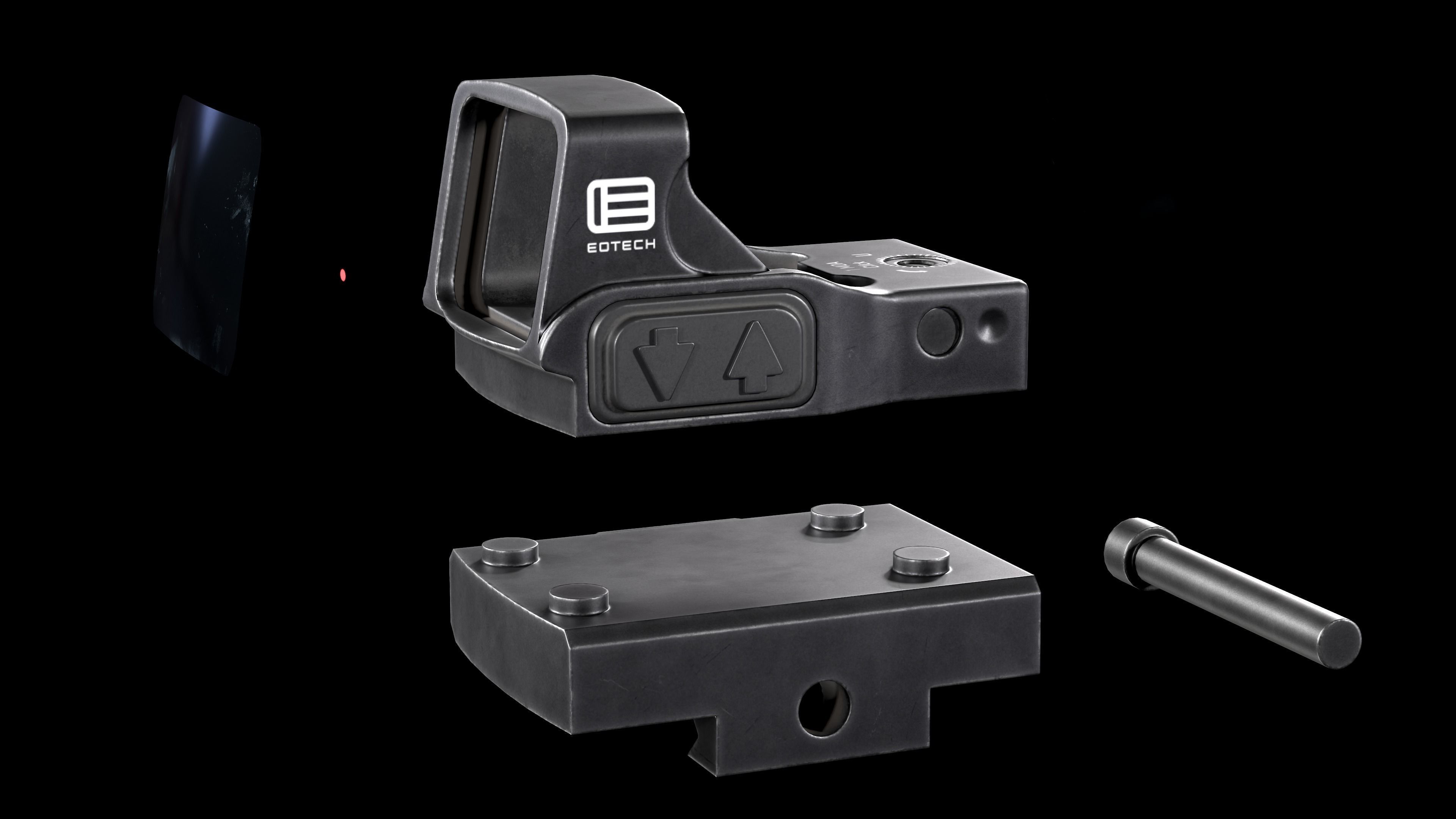 EOTECH EFLX Red Dot Sight Low-poly 3D model_15