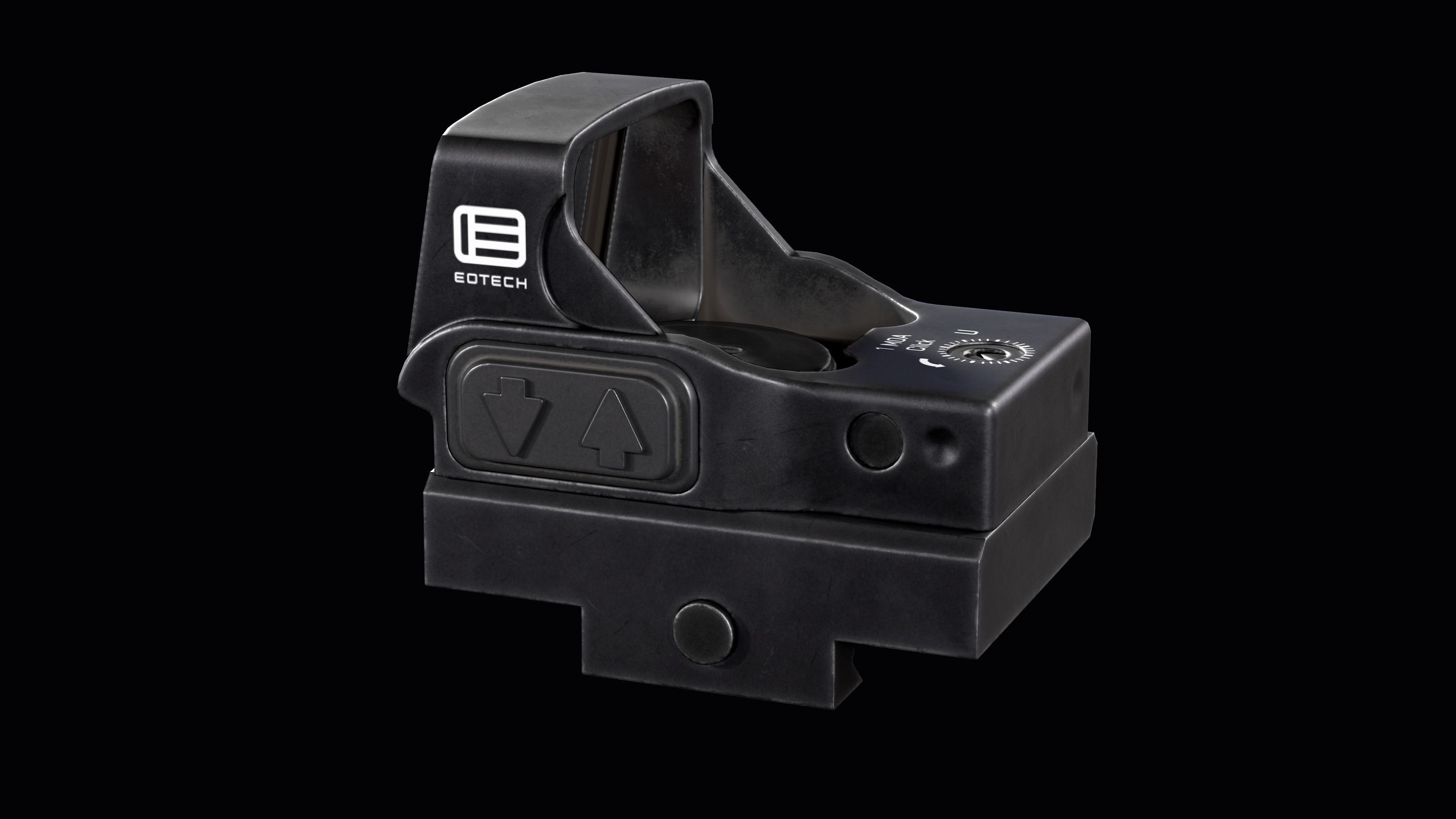 EOTECH EFLX Red Dot Sight Low-poly 3D model_8