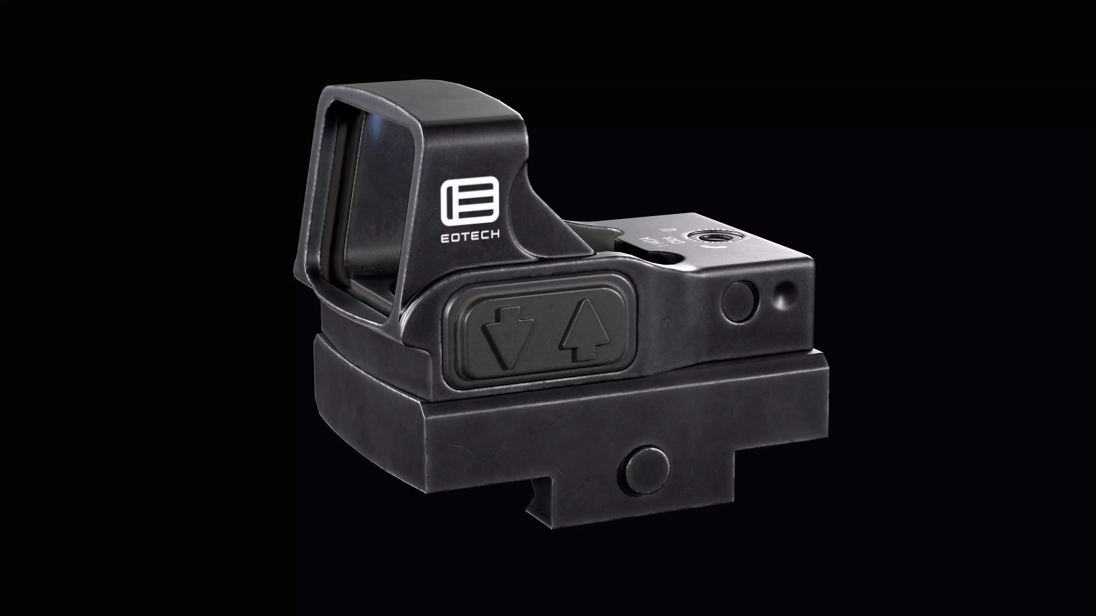 EOTECH EFLX Red Dot Sight Low-poly 3D model_0