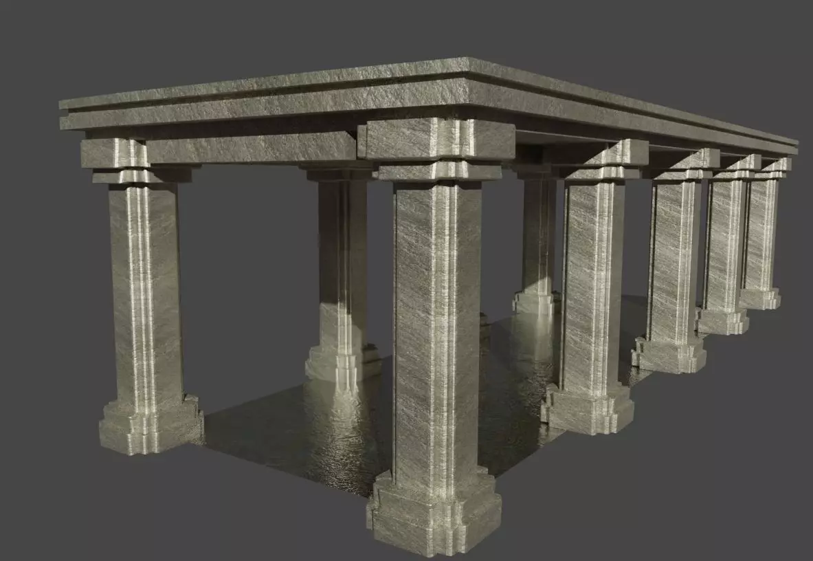 Wet Hallway Free low-poly 3D model