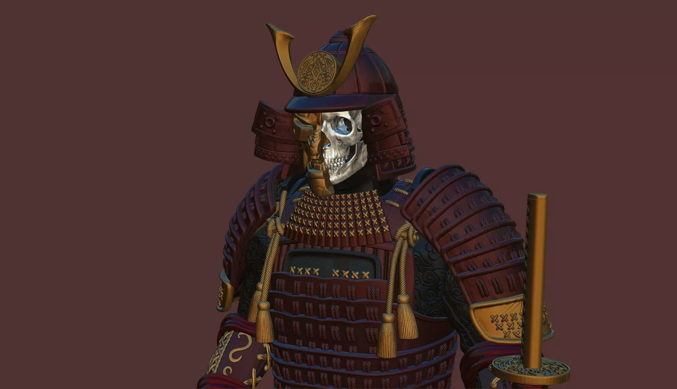 Samurai Skull 3D print model