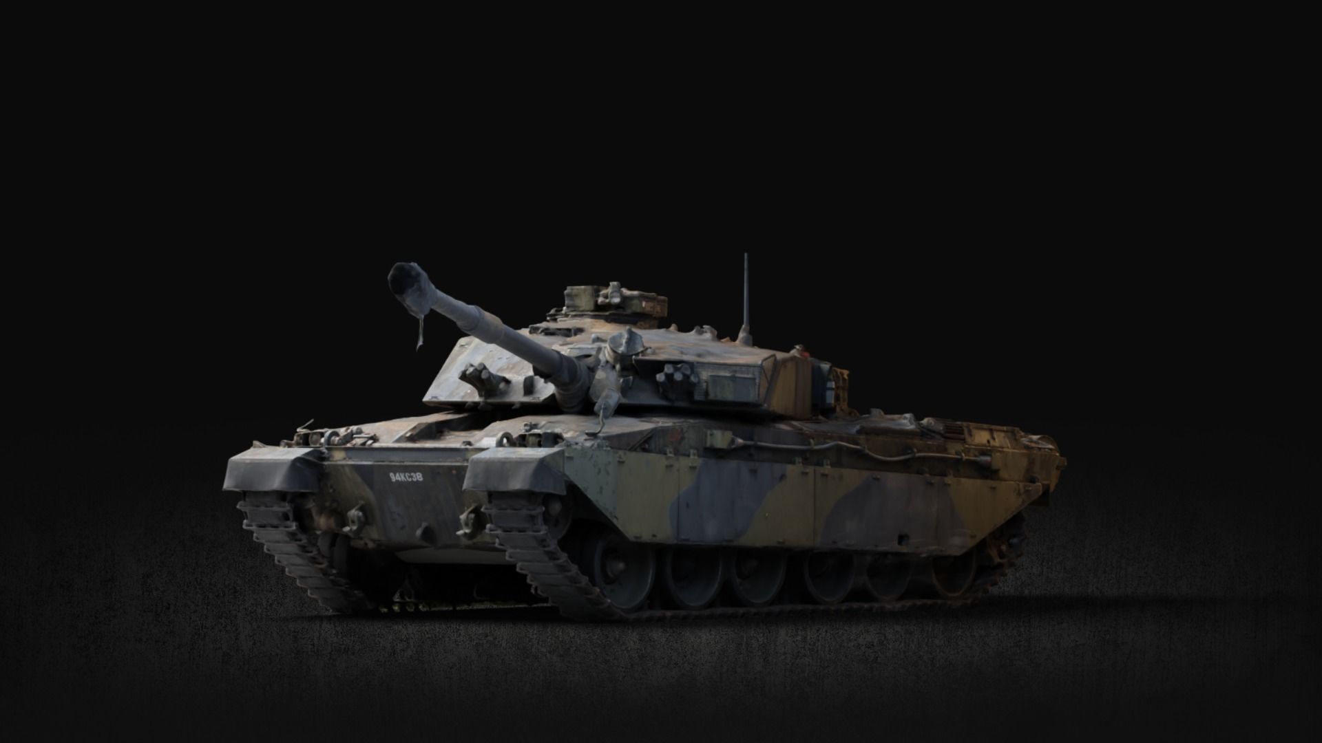 Post-Apocalyptic British Challenger 1 Tank 3D model_1