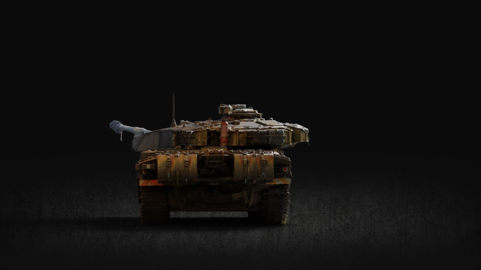 Post-Apocalyptic British Challenger 1 Tank 3D model_8