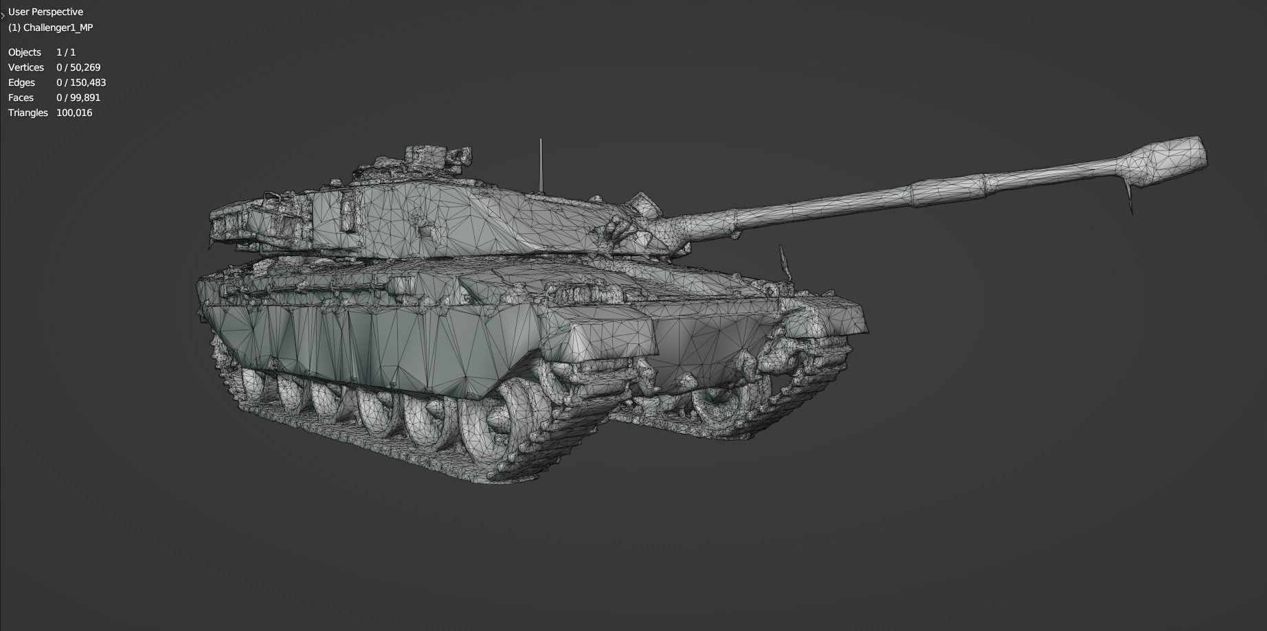 Post-Apocalyptic British Challenger 1 Tank 3D model_9