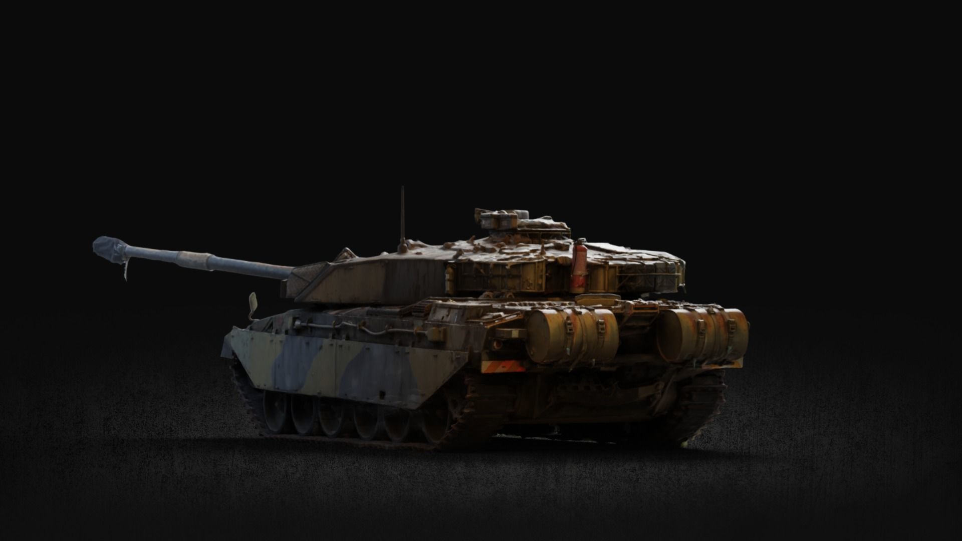 Post-Apocalyptic British Challenger 1 Tank 3D model_3