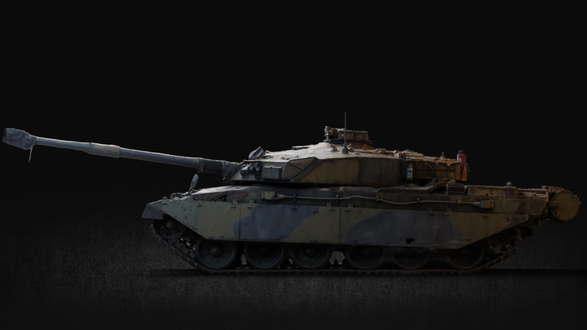 Post-Apocalyptic British Challenger 1 Tank 3D model_6