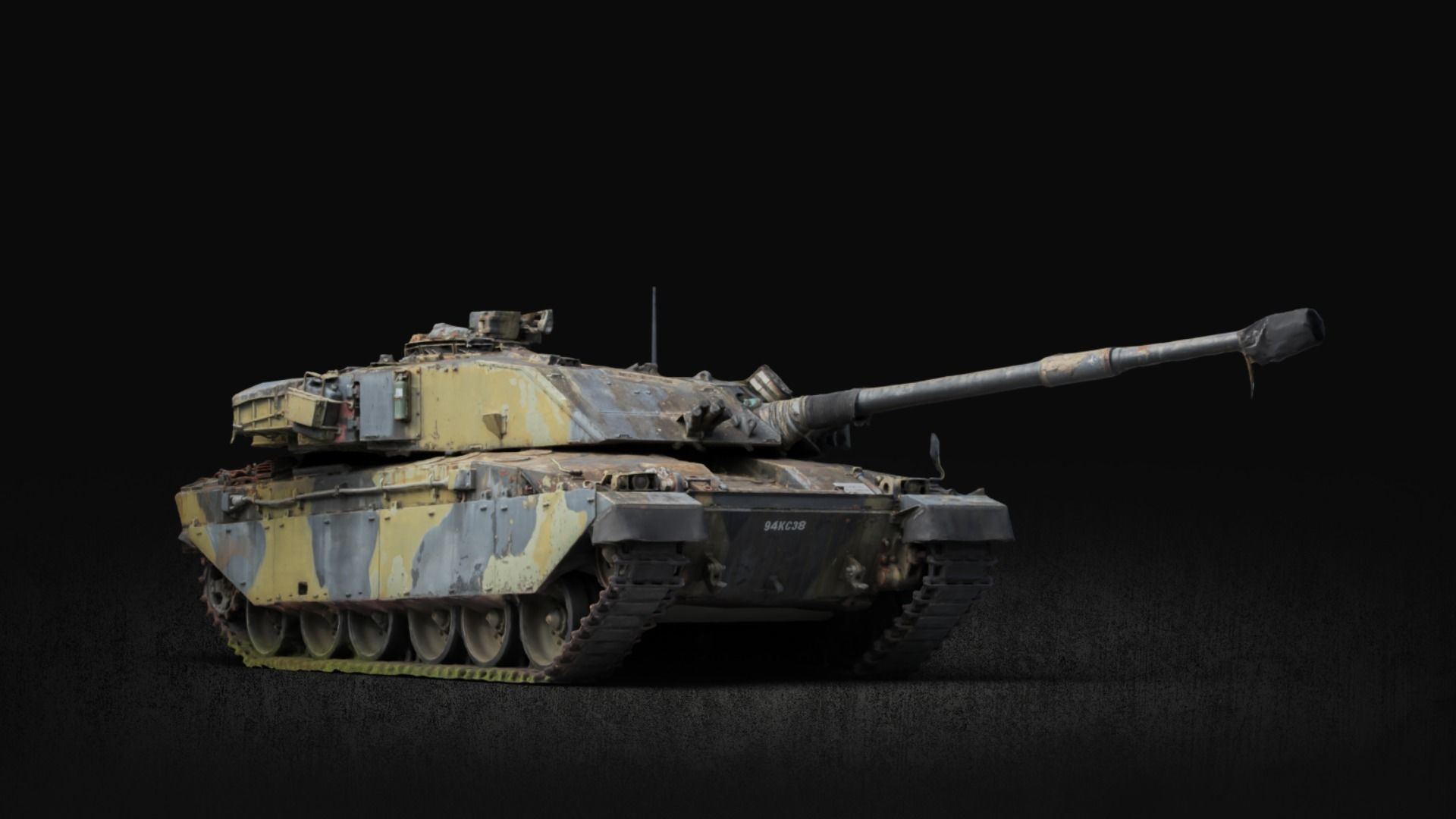 Post-Apocalyptic British Challenger 1 Tank 3D model_4