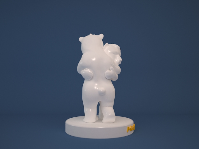 Bear Hug printable model 3D print model_2